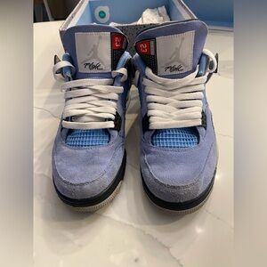 Nike Air Jordan 4 Retro university Blue and black Sneakers size 8.5